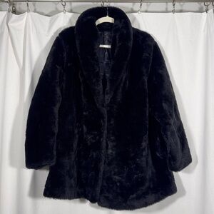 Vintage Black Faux Fur Coat by Ambassador